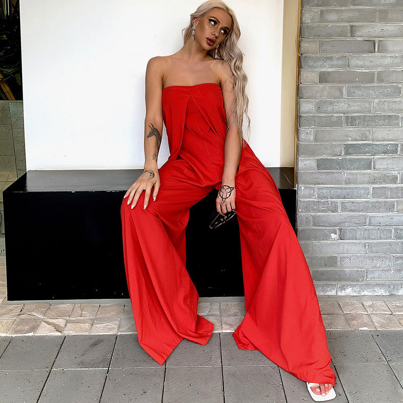 Sexy Strapless High Waist Women Jumpsuits