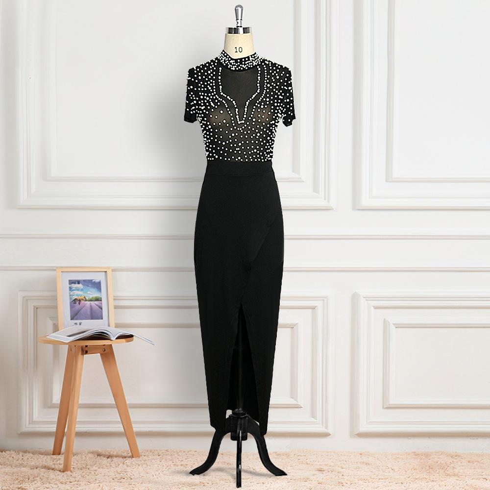 Sexy See Through Round Necke Evening Dresses-Sexy Dresses-Black-S-Free Shipping at meselling99
