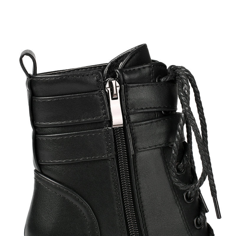 Fashion Chunky Heels Martens Short Boots