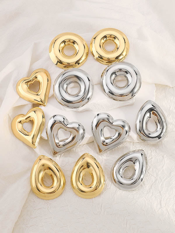 Geometric Hollow Drop Earrings