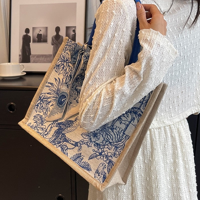 Scarf Handle Square Bag