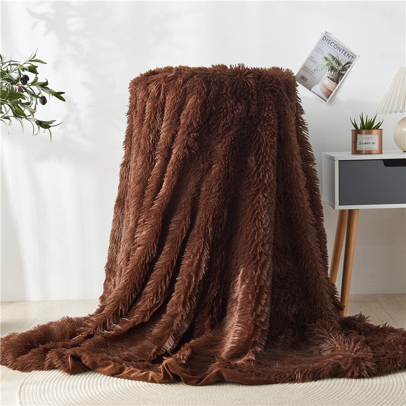 Mink Fur Blanket – Plush Long Hair Tie-Dye Throw Blanket
