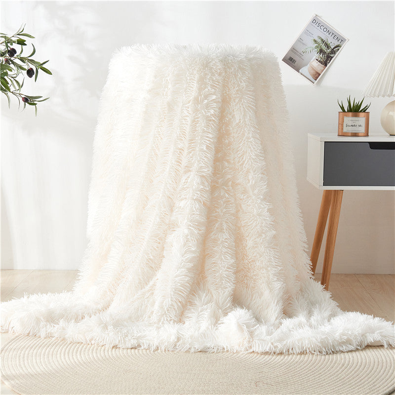 Mink Fur Blanket – Plush Long Hair Tie-Dye Throw Blanket