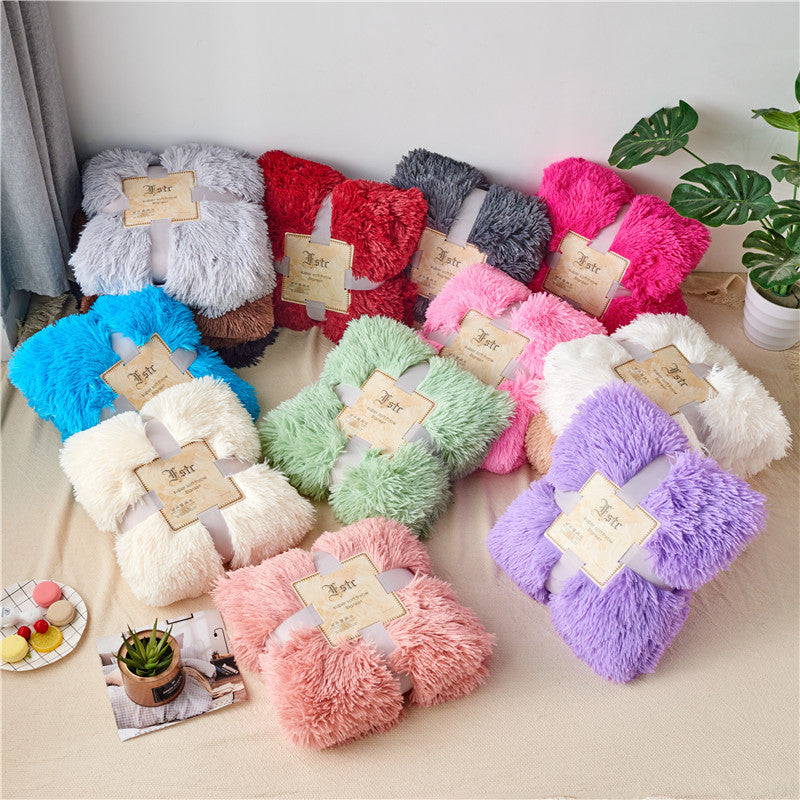 Mink Fur Blanket – Plush Long Hair Tie-Dye Throw Blanket