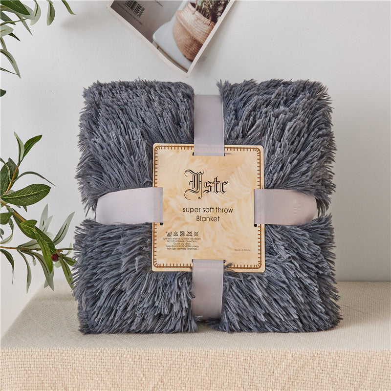 Mink Fur Blanket – Plush Long Hair Tie-Dye Throw Blanket