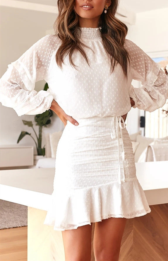 Manchester Adjustable Balloon Sleeve Dress