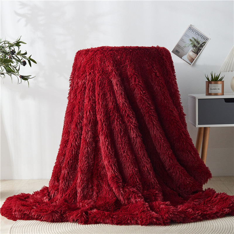 Mink Fur Blanket – Plush Long Hair Tie-Dye Throw Blanket