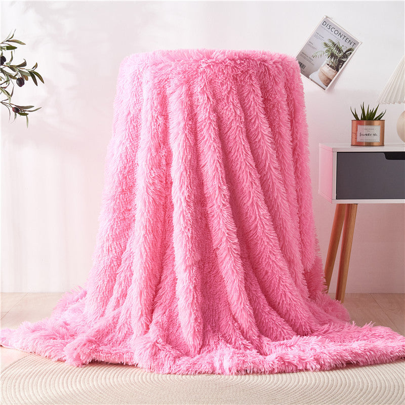 Mink Fur Blanket – Plush Long Hair Tie-Dye Throw Blanket