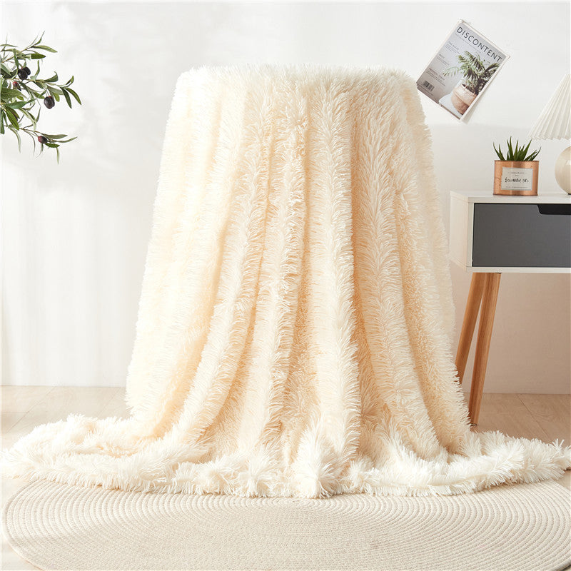 Mink Fur Blanket – Plush Long Hair Tie-Dye Throw Blanket