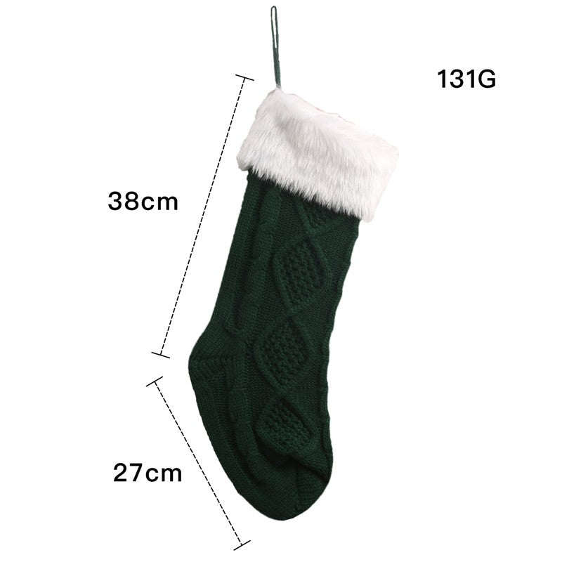 Knitted Wool Sock Gift Bag Christmas Decoration
