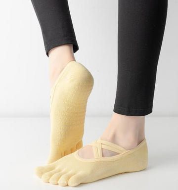 Ballet Five Toes Non-Slip Grips Socks 5 Pairs/Pack