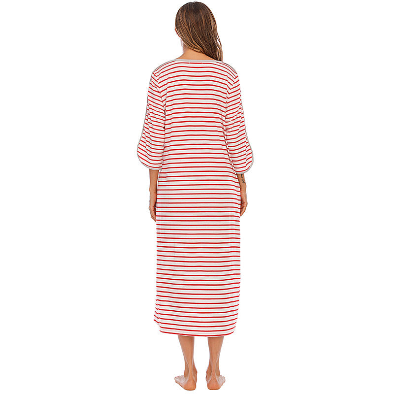 Casual Comfortable Plus Sizes Long Nightgown