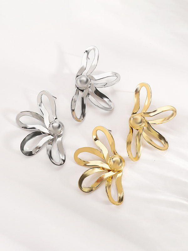 Flower Shape Drop Earrings