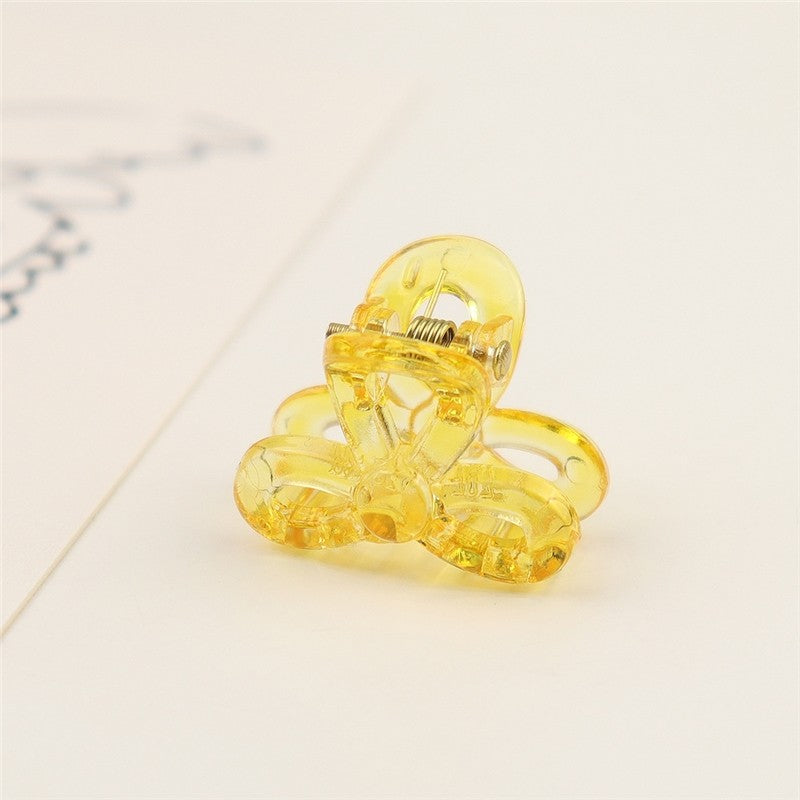 Small Transparent Colored Hair Claw Clip