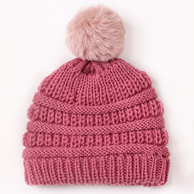 Baby's Pom Pom Knitted Hat