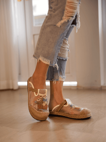 Garden Gala Embroidered Mesh Mules