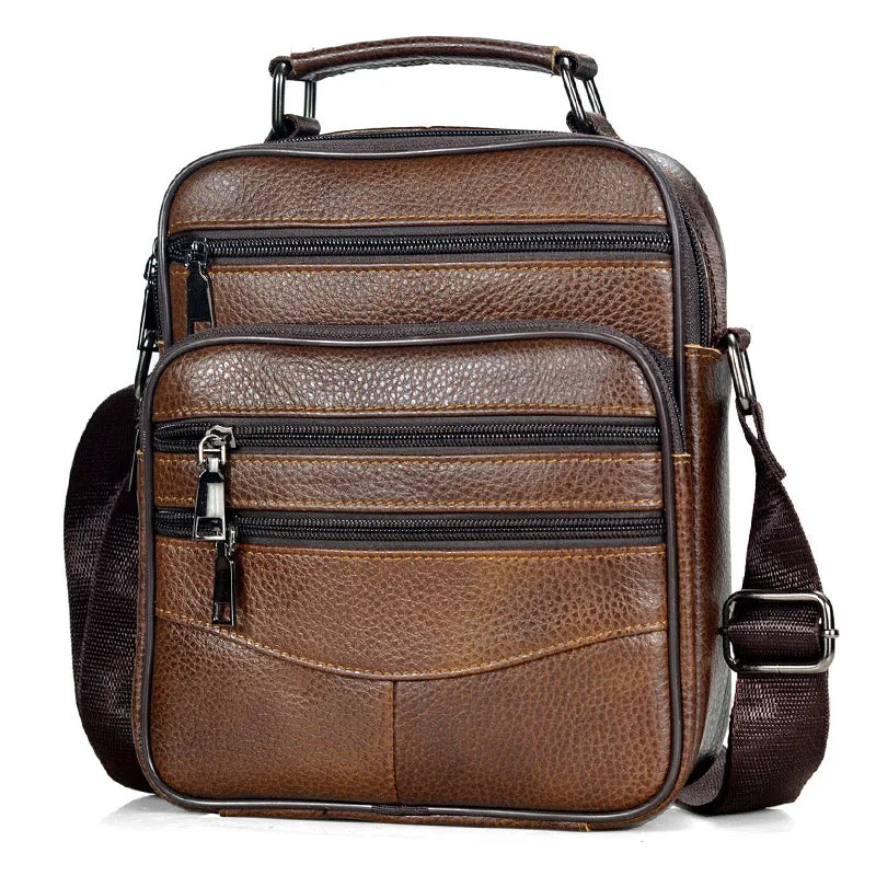 Retro Soft Cowhide Leather Crossbody - Mini Pad Boy Shoulder Bag