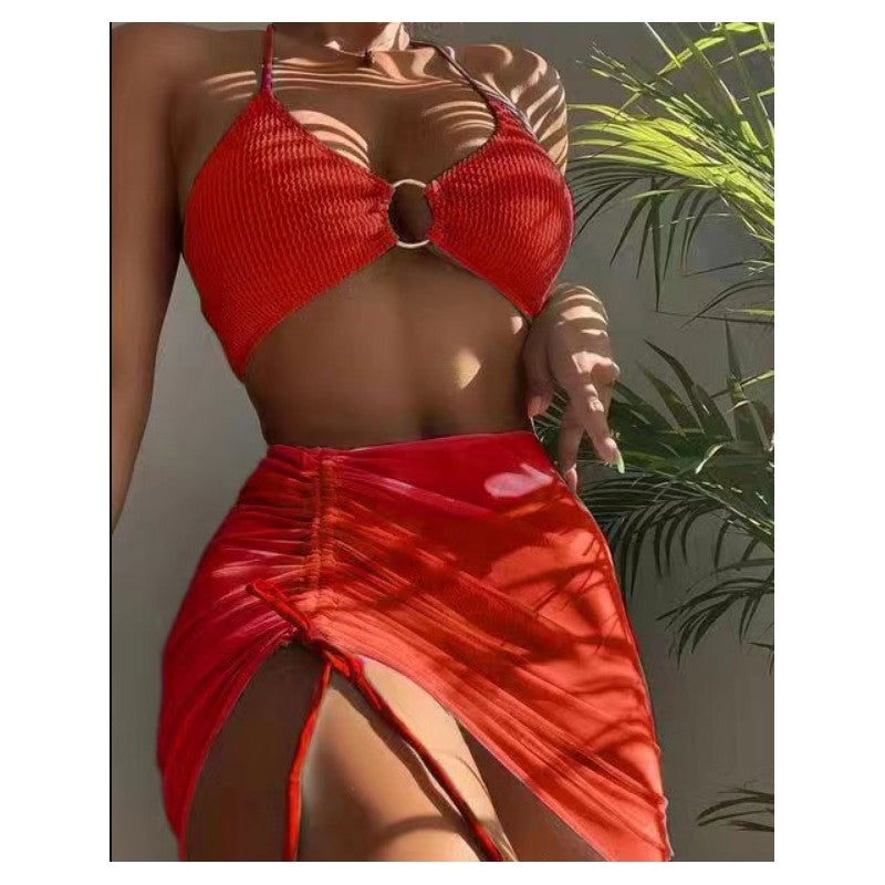 New Bikini Set Women's Solid Color Swimwear