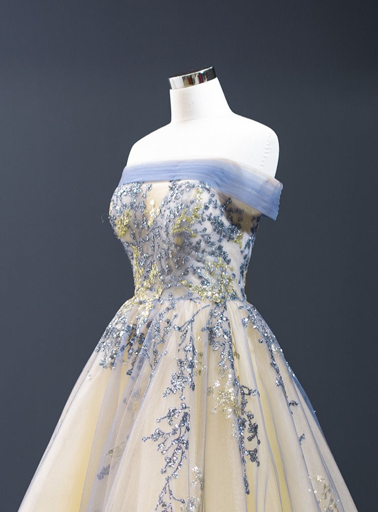 Elegant One-Shoulder Ball Gown Bridal Queen Wedding Gown