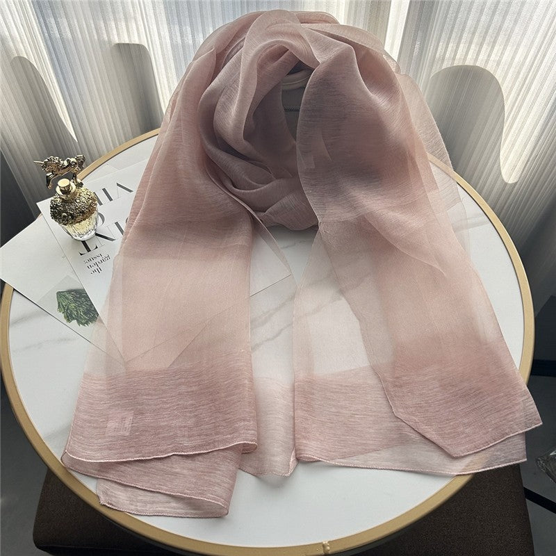 Fashion Plaid Scarf With Gold Trim