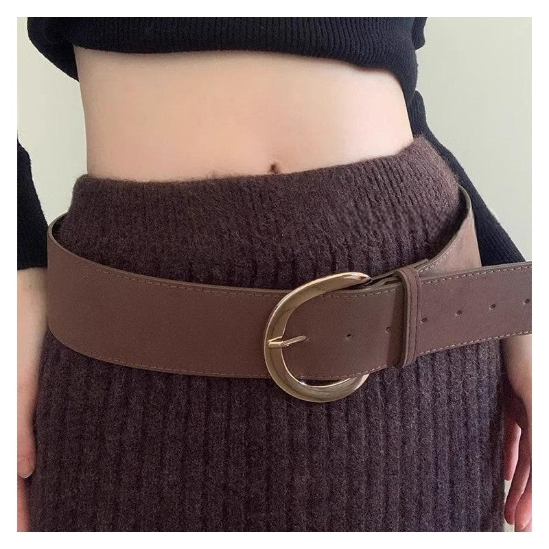 Fashion Matte Wide Edge Belt