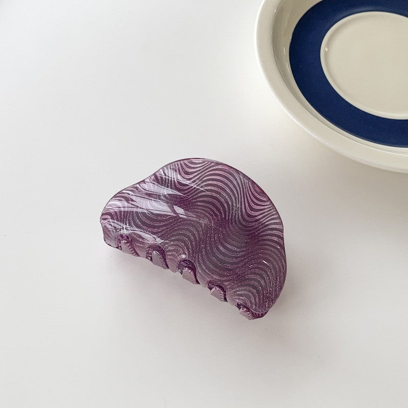 Colorful Wave Print Hair Claw Clip