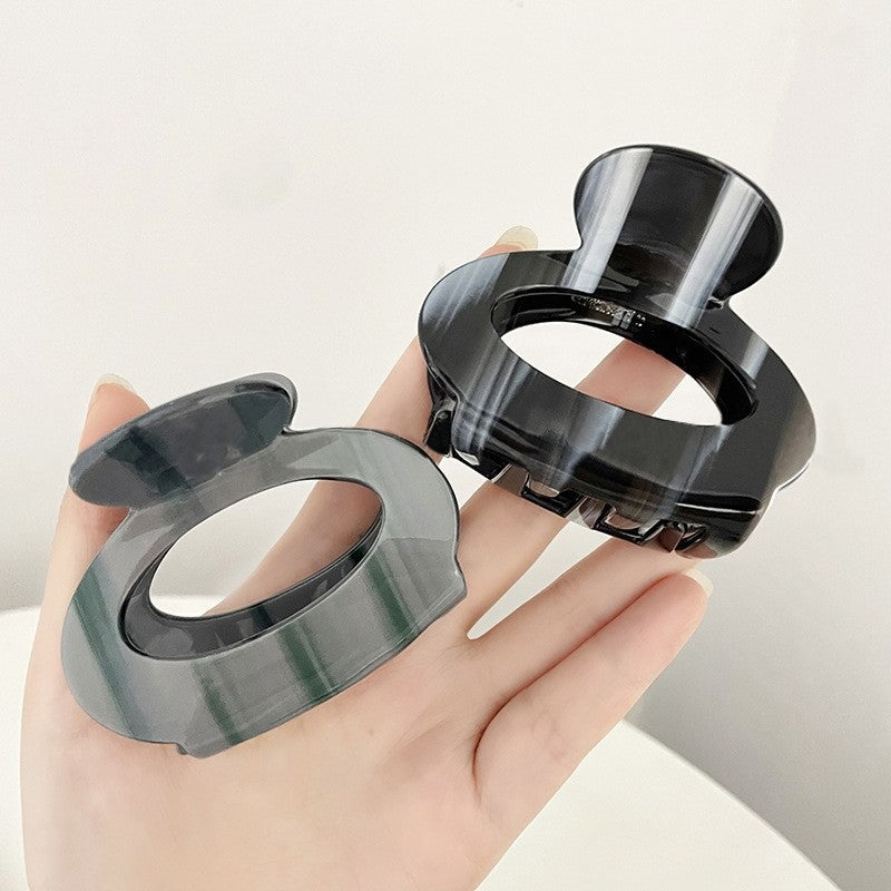 Hollowed-Out Oval Hair Claw Clip