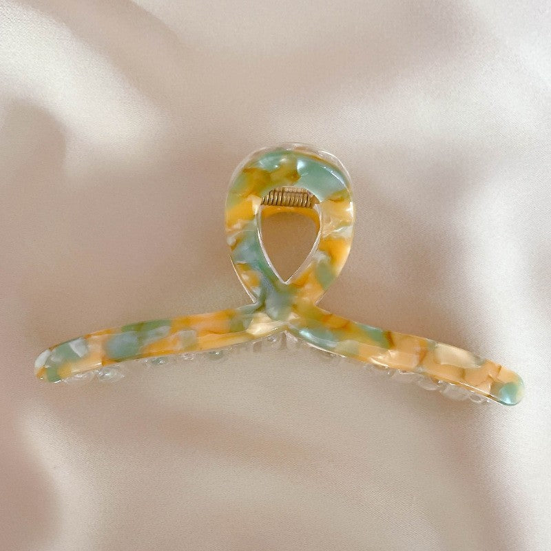 Acetate Marble Print Hair Claw Clip