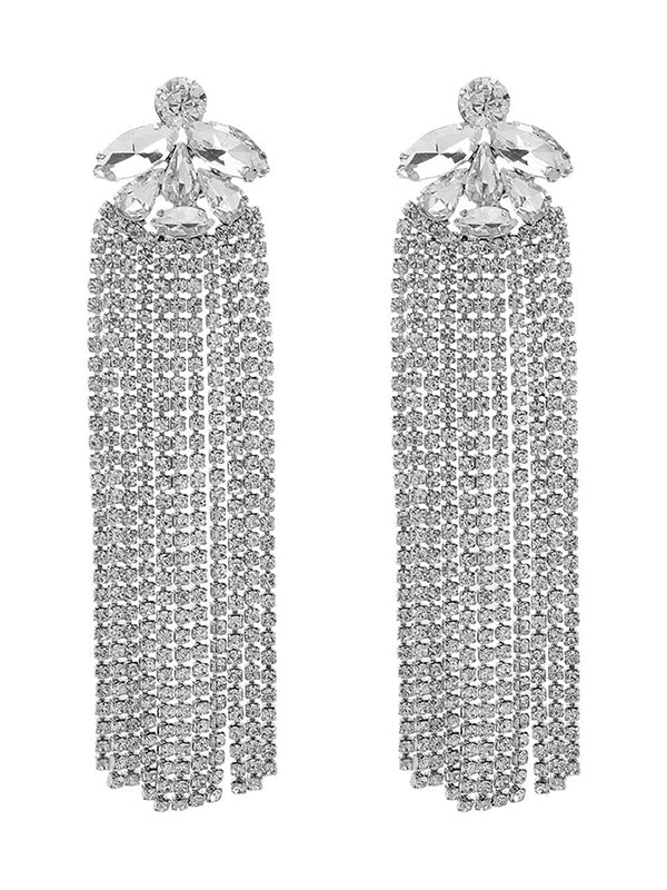 Geometric Tasseled Drop Earrings