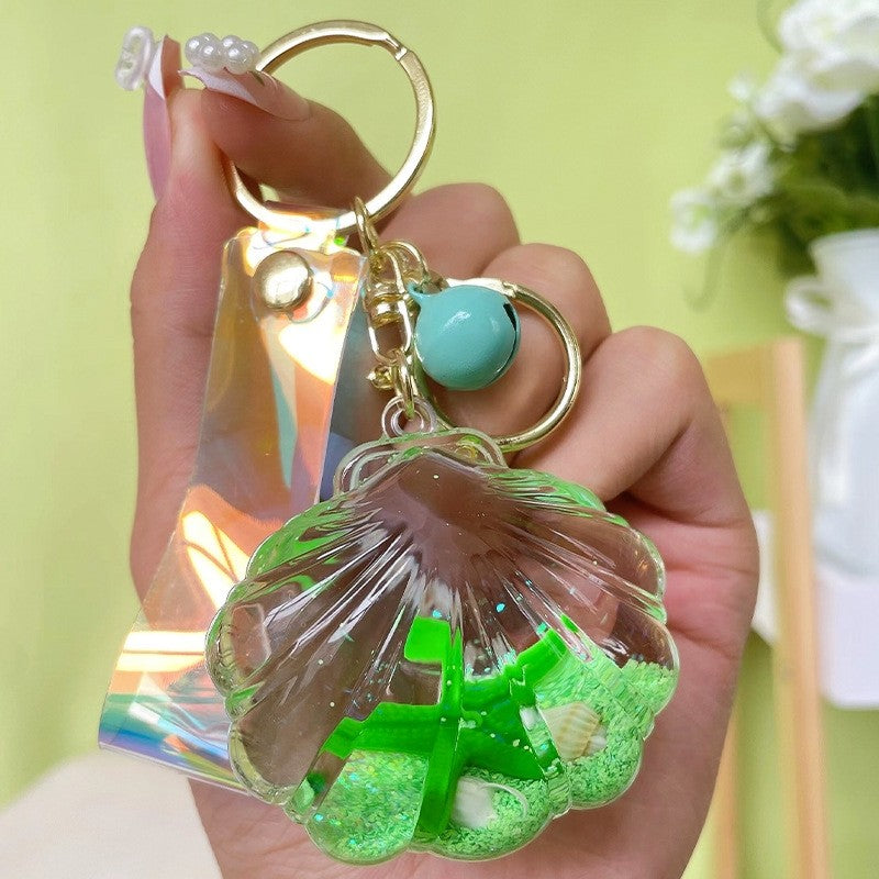 Creative Acrylic Starfish Shell Keychain Pendant