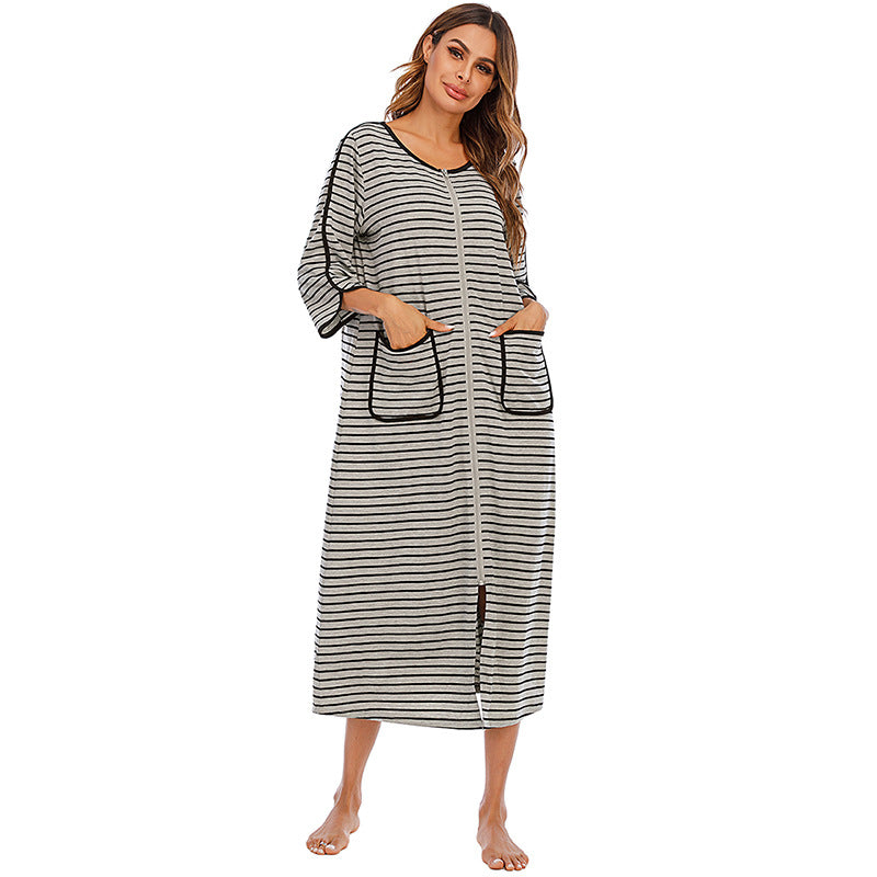 Casual Comfortable Plus Sizes Long Nightgown