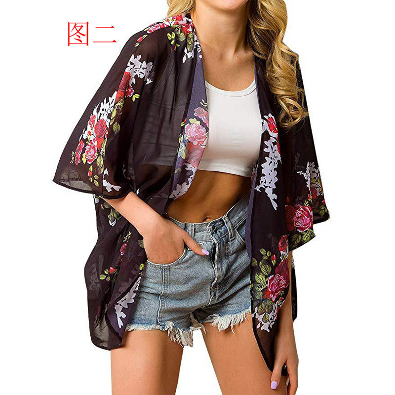 Summer Casual Chiffon Holiday Sun Proof Cover Ups