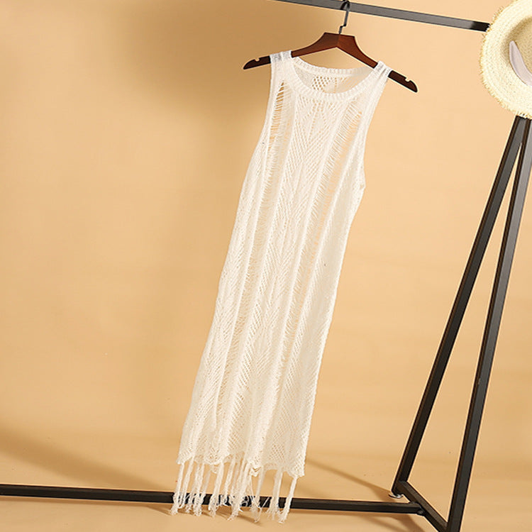 Sexy Crochet Tassels Summer Beach Cover Ups Dresses