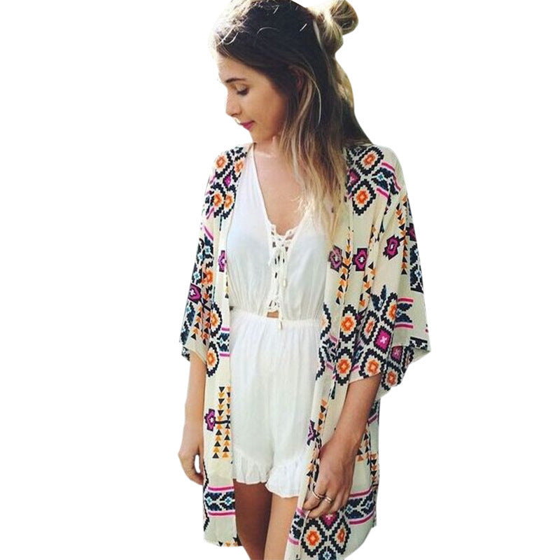 Summer Casual Chiffon Holiday Sun Proof Cover Ups