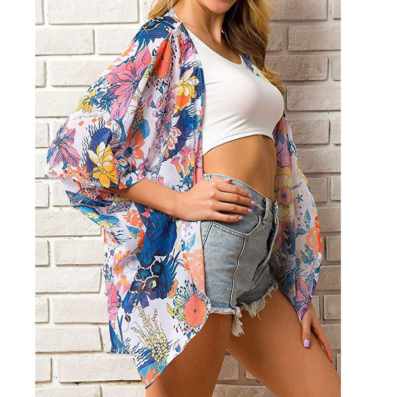 Summer Casual Chiffon Holiday Sun Proof Cover Ups