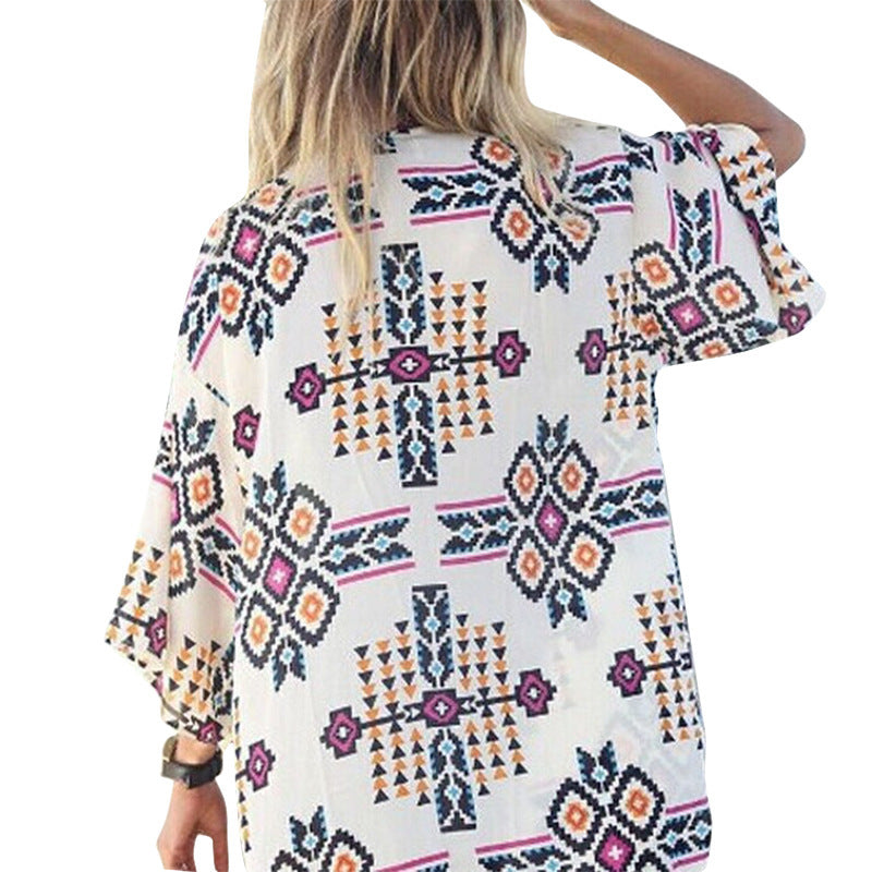 Summer Casual Chiffon Holiday Sun Proof Cover Ups