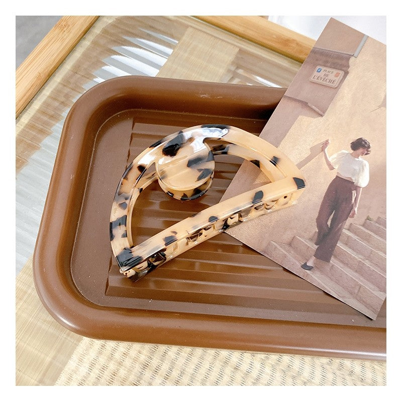 Vintage Cutout Semicircle Hair Claw Clip