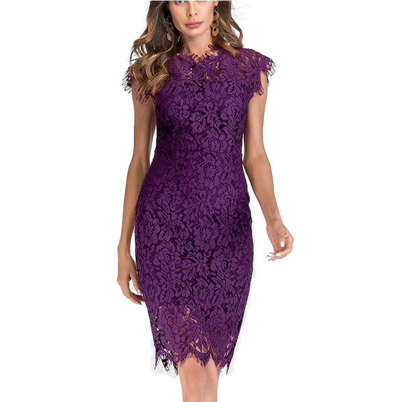 Sexy Lace Sleeveless Bodycon Sheathe Mini Dresses-Dresses-Free Shipping at meselling99