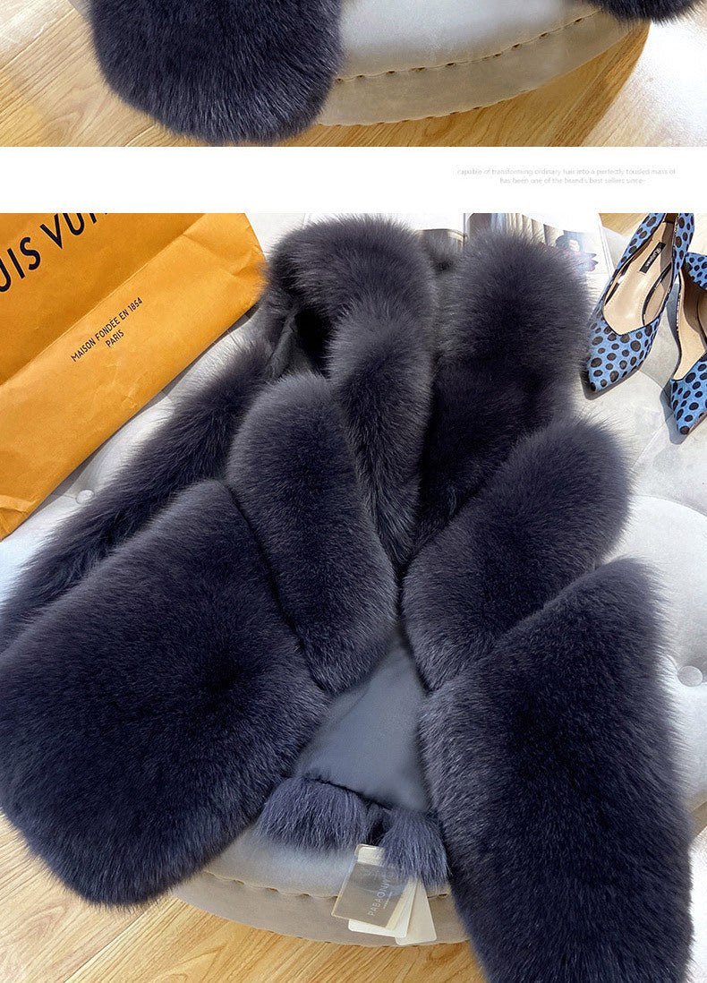 Fashion Artificial Fox Fur Winter Vest for Women