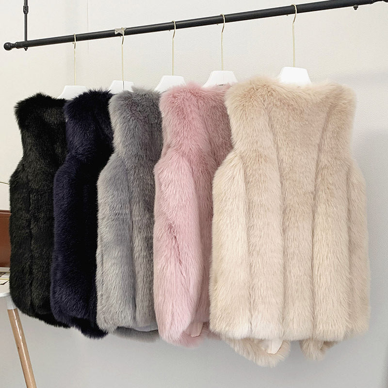 Fashion Artificial Fox Fur Winter Vest for Women