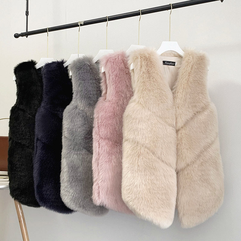 Fashion Artificial Fox Fur Winter Vest for Women