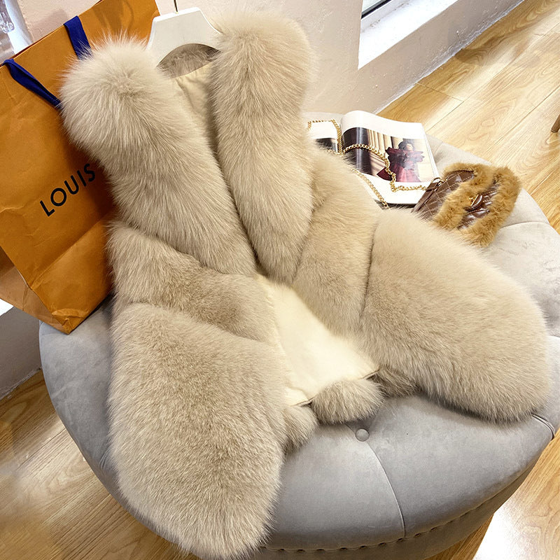 Fashion Artificial Fox Fur Winter Vest for Women