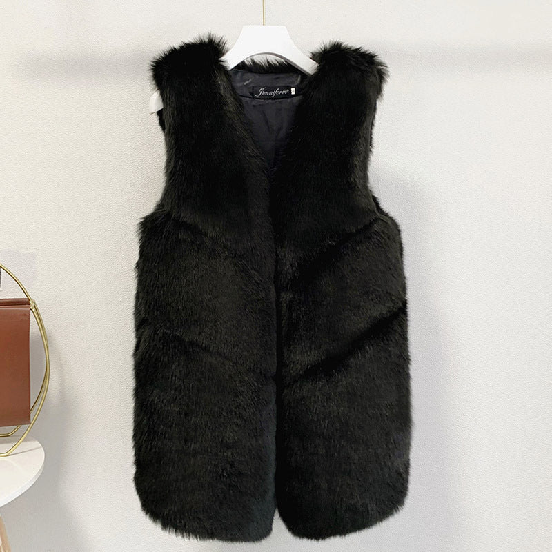 Fashion Artificial Fox Fur Winter Vest for Women