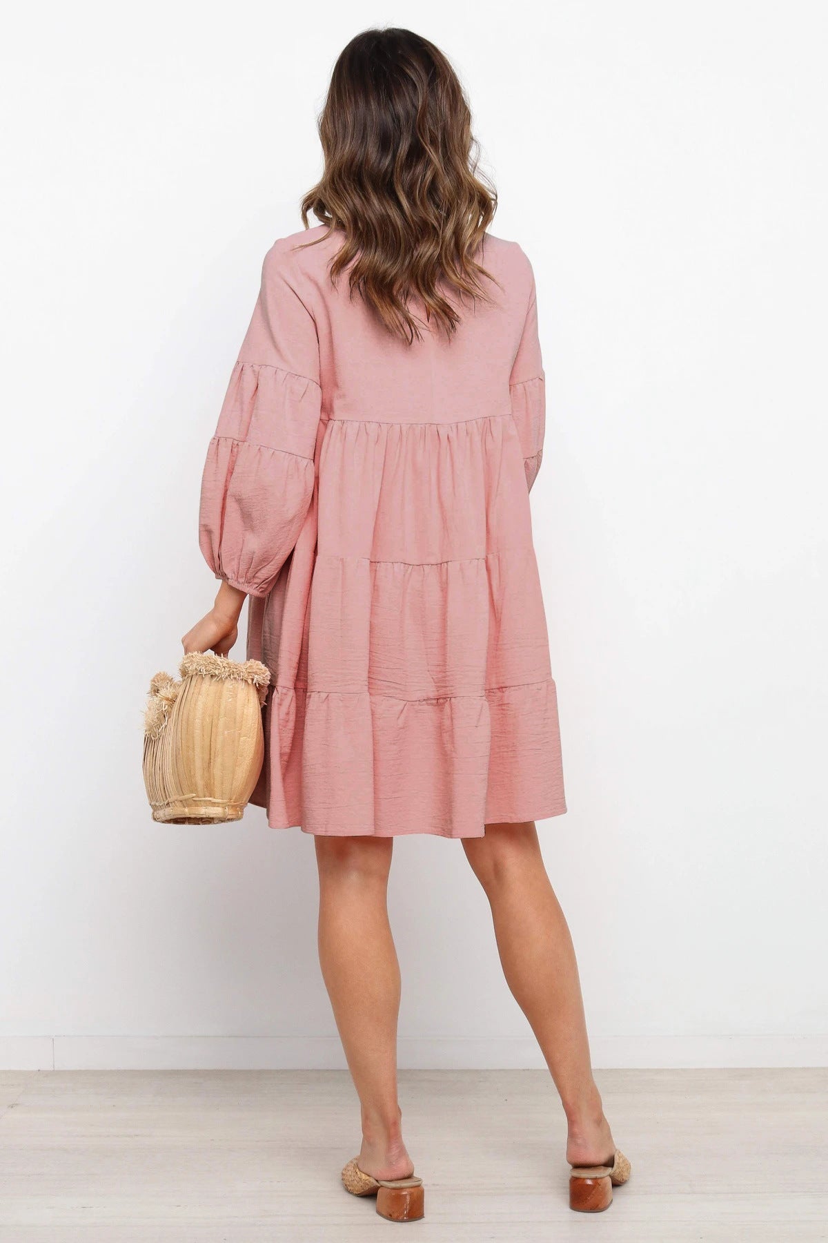 Casual Linen Long Sleeves Summer Daily Dresses