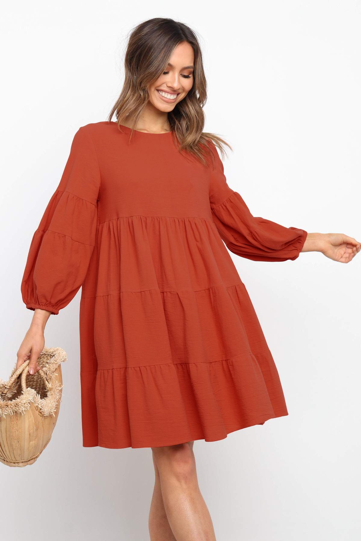 Casual Linen Long Sleeves Summer Daily Dresses