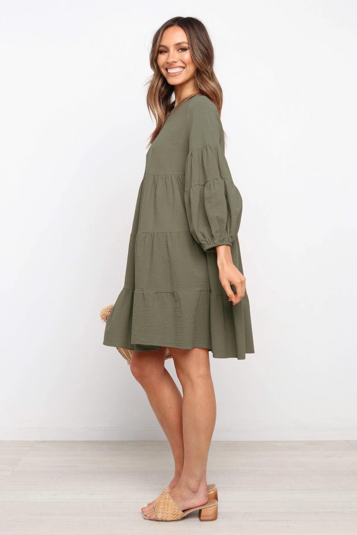 Casual Linen Long Sleeves Summer Daily Dresses