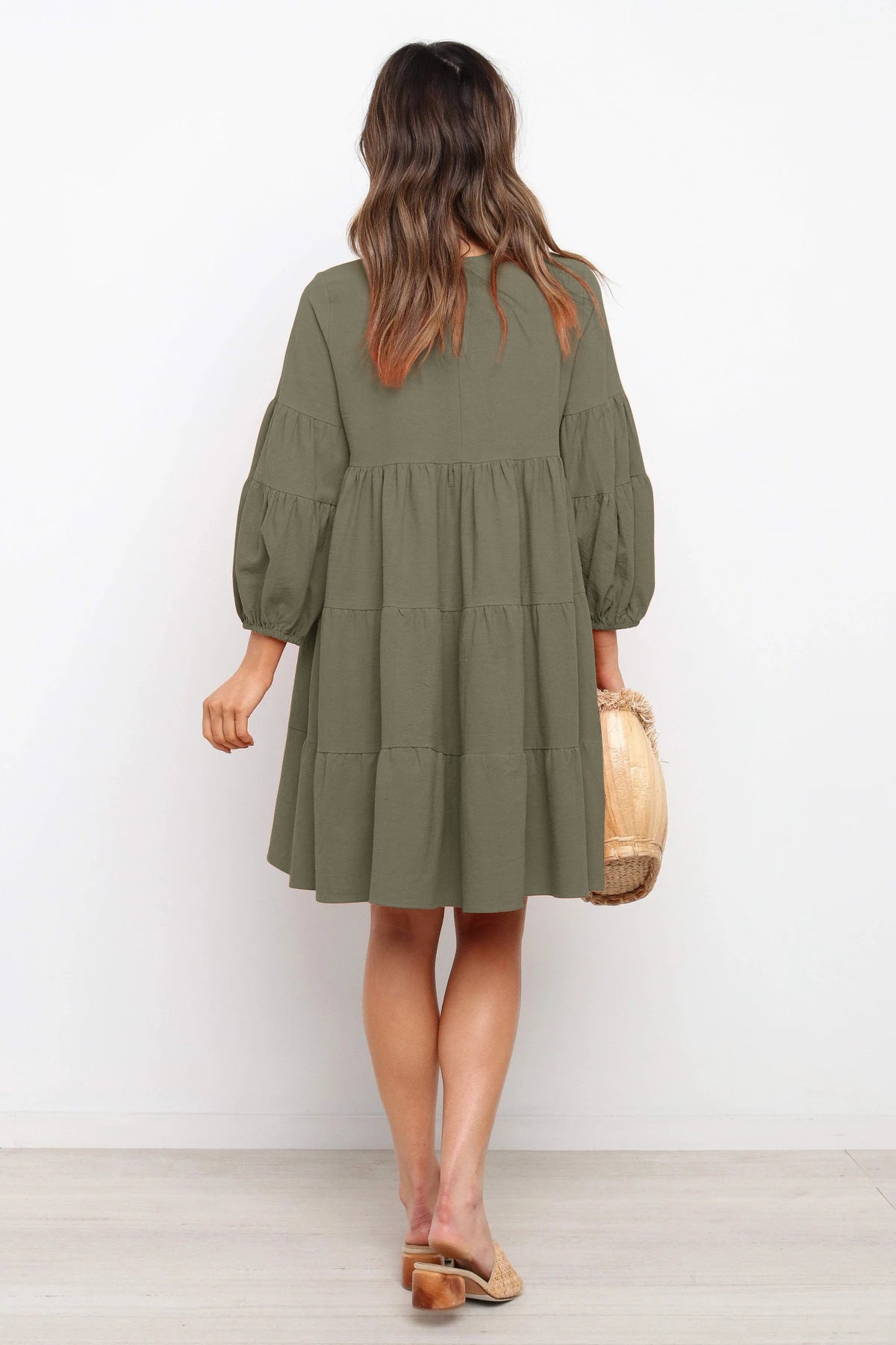 Casual Linen Long Sleeves Summer Daily Dresses