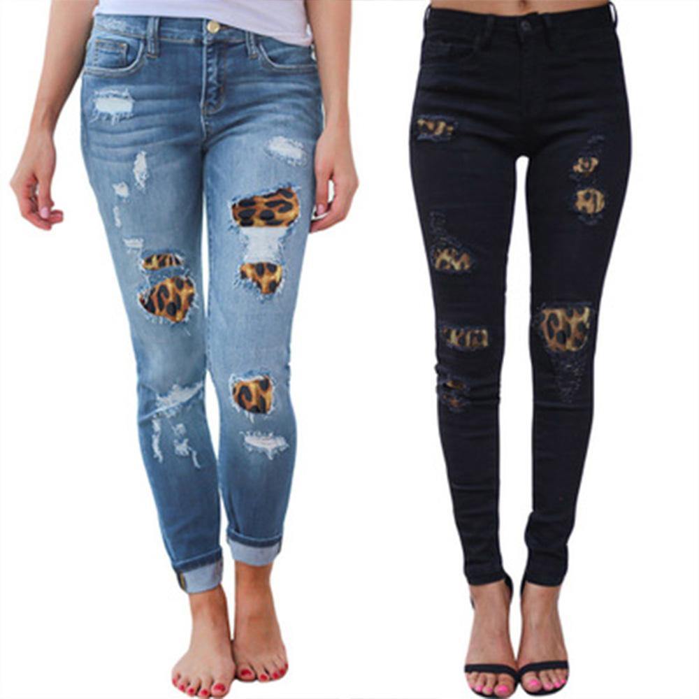 Hot Selling Leopard Sheath Jean Pants-STYLEGOING