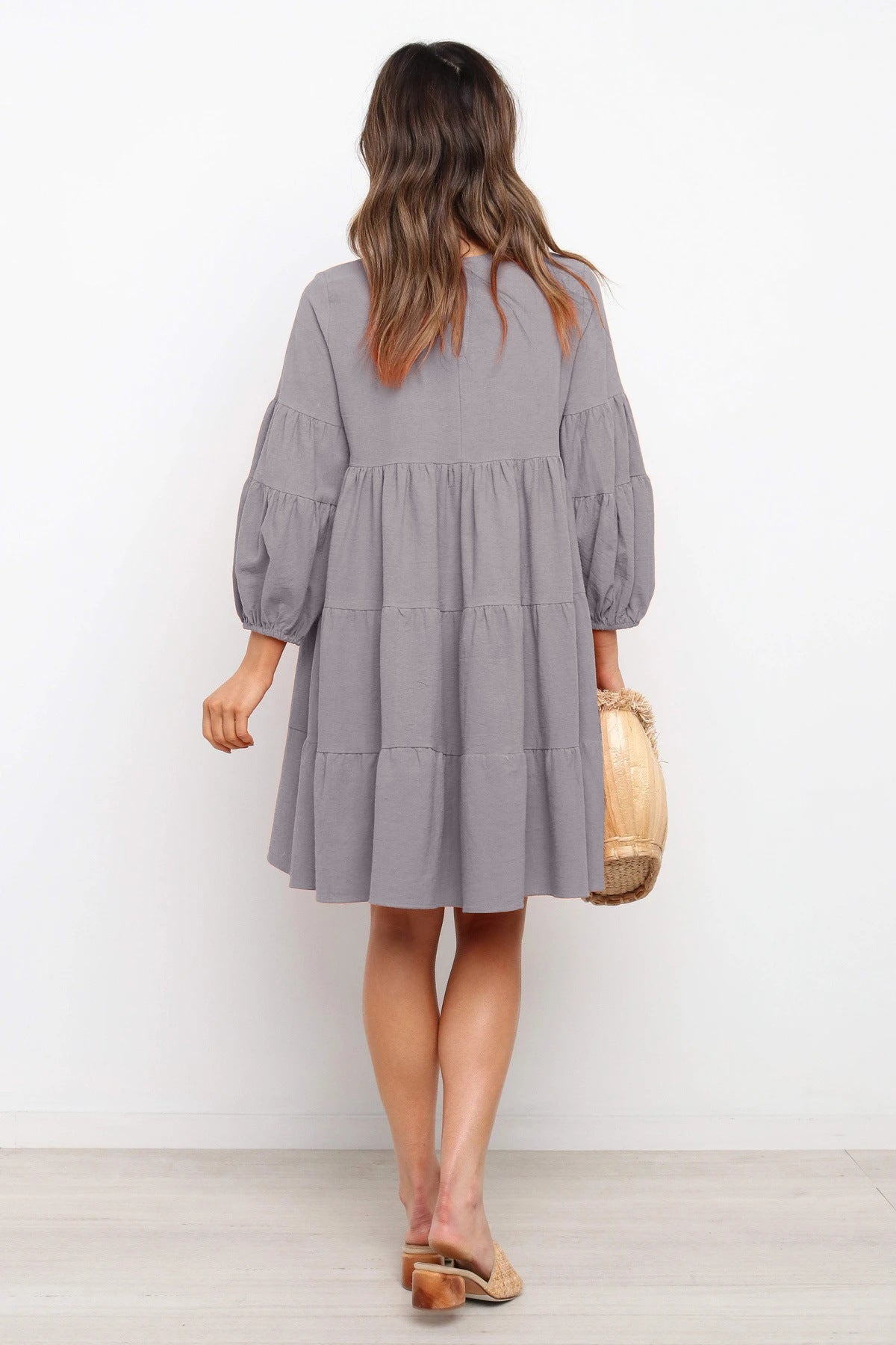 Casual Linen Long Sleeves Summer Daily Dresses