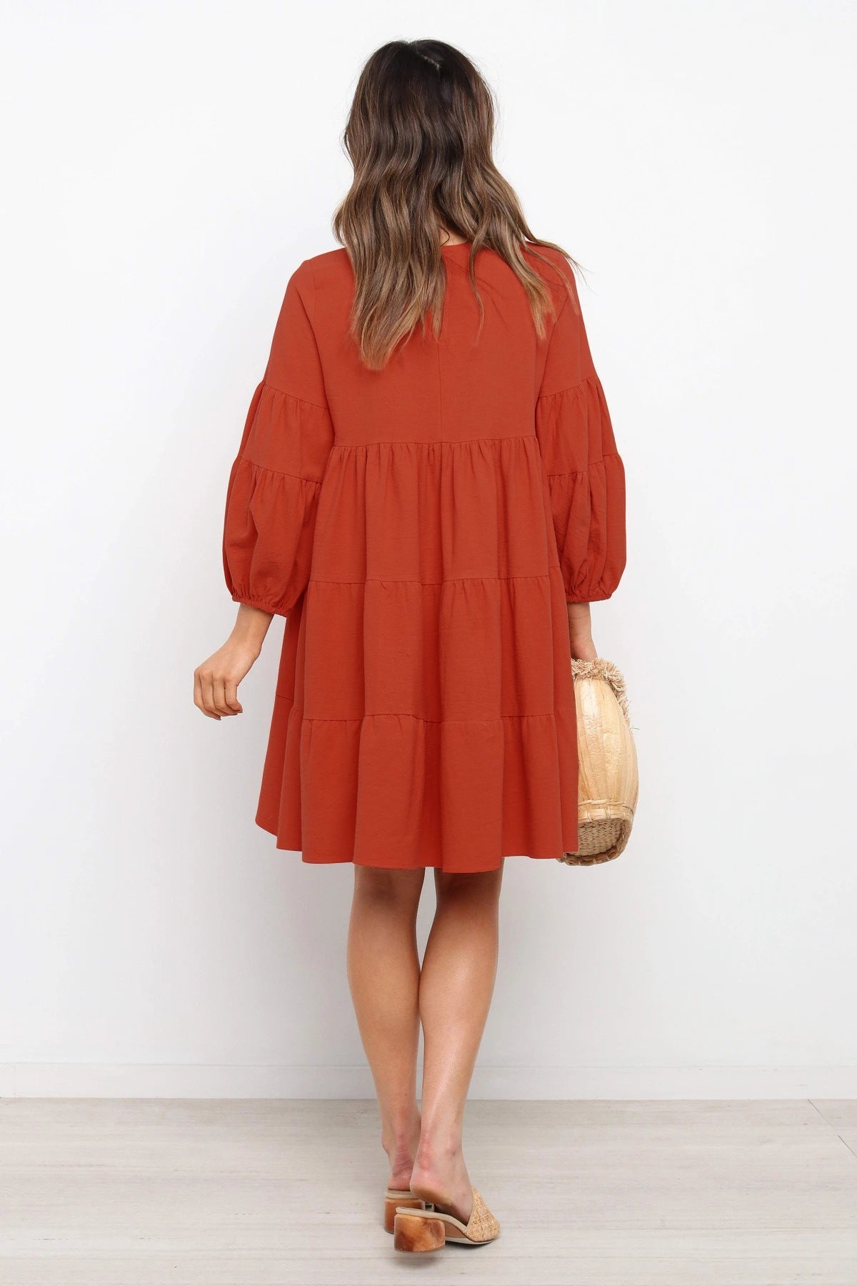 Casual Linen Long Sleeves Summer Daily Dresses